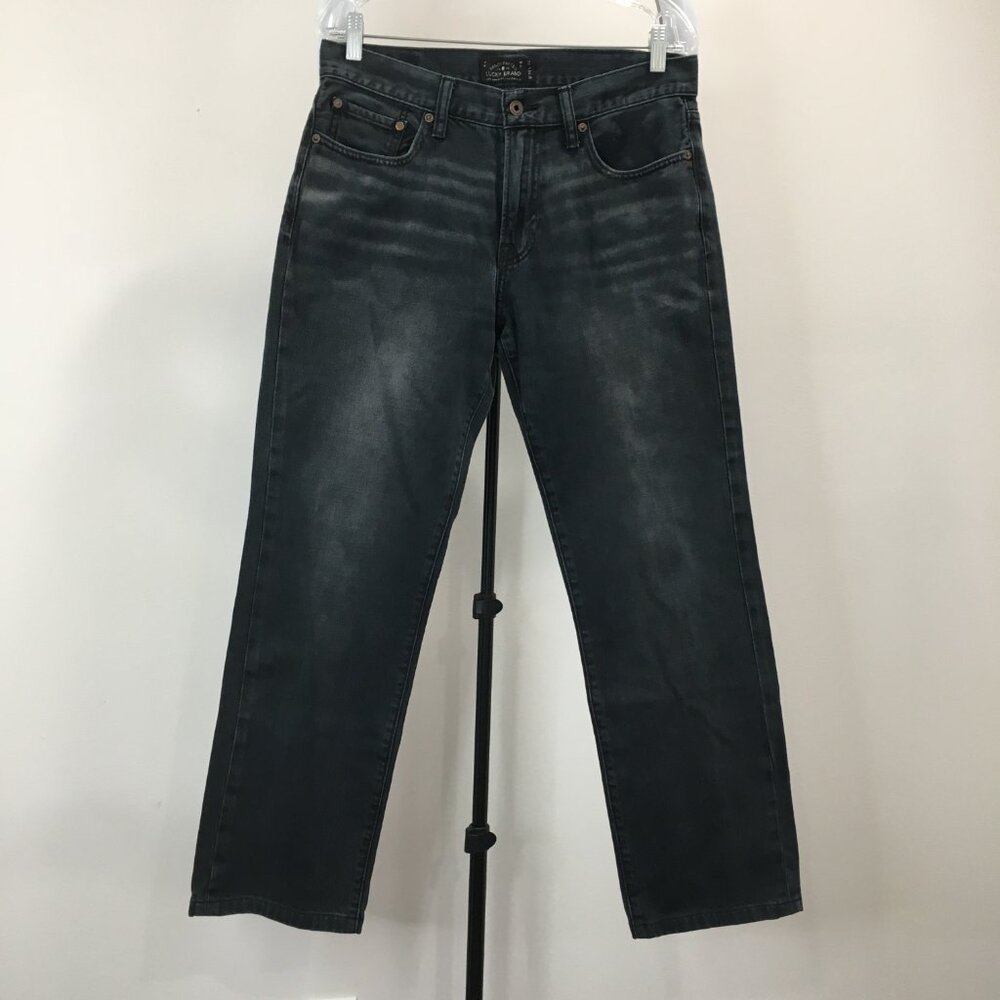 LUCKY BRAND Black Wash 5 Pocket Logo Hardware Denim Jeans